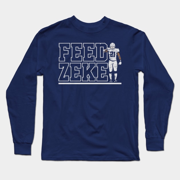 Ezekiel Elliott Feed Zeke Long Sleeve T-Shirt by Chunta_Design